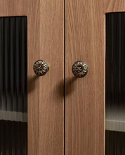 Load image into Gallery viewer, French Brass Pulls European Retro Round Single‑Hole Ring Handles for Cabinet Drawer Wardrobe Doors
