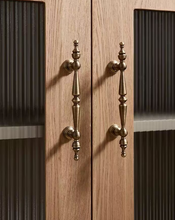 Load image into Gallery viewer, Mid‑Century Brass Drawer Pulls, French Retro High‑End Pendant Ball Handles for Kitchen Cabinet &amp; Wardrobe
