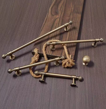 Load image into Gallery viewer, French Retro Brass Cabinet Pulls, American Mid‑Century Handles for Drawer Wardrobe Furniture
