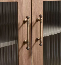 Load image into Gallery viewer, French Retro Brass Cabinet Pulls, American Mid‑Century Handles for Drawer Wardrobe Furniture
