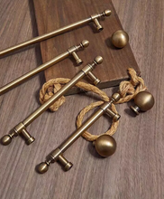Load image into Gallery viewer, Baopo French Retro Round Brass Pulls, New Chinese Mid-Century Handles for Cabinet Drawer Wardrobe
