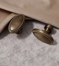 Load image into Gallery viewer, American Retro Small Brass Drawer Pulls, French Mid-Century New Chinese Cabinet Wardrobe Handles
