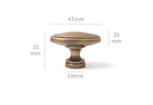 Load image into Gallery viewer, American Retro Small Brass Drawer Pulls, French Mid-Century New Chinese Cabinet Wardrobe Handles
