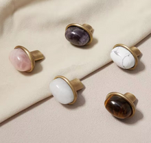 Load image into Gallery viewer, Marble &amp; Brass Drawer Pulls, French Retro Bronze Mid-Century Handles for Kitchen Cabinet &amp; Wardrobe
