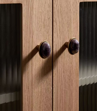 Load image into Gallery viewer, Marble &amp; Brass Drawer Pulls, French Retro Bronze Mid-Century Handles for Kitchen Cabinet &amp; Wardrobe
