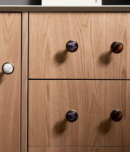 Load image into Gallery viewer, French Retro Crystal &amp; Shell Small Drawer Knobs, Premium American Style Brass Mid-Century Handles for Cabinets &amp; Wardrobes
