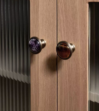 Load image into Gallery viewer, French Retro Crystal &amp; Shell Small Drawer Knobs, Premium American Style Brass Mid-Century Handles for Cabinets &amp; Wardrobes
