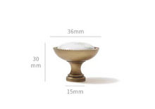 Load image into Gallery viewer, French Retro Crystal Shell Drawer Pulls, Luxury American Mid-Century Brass Handles for Kitchen Cabinets, Drawers and Wardrobes
