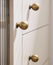 Load image into Gallery viewer, Solid Brass French Cream Style Retro Single Hole Drawer Knobs, Luxury Modern Vintage Handles for Cabinets &amp; Wardrobes
