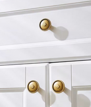 Load image into Gallery viewer, Vintage Single Hole Antique Bronze Round Knobs, Modern Minimalist Luxury Solid Brass Handles for Cabinets, Drawers and Wardrobes
