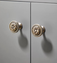 Load image into Gallery viewer, French Retro Antique Bronze Brass Handles, Mid-Century Small Pulls for Cabinets, Drawers &amp; Wardrobes
