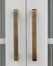 Load image into Gallery viewer, Mid-Century Long Brass Pulls | American Retro Antique Brass Cabinet &amp; Wardrobe Handles
