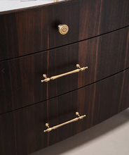 Load image into Gallery viewer, Mid-Century Antique Bronze Brass Handles, Luxury Vintage Pulls for Cabinets, Drawers &amp; Wardrobes

