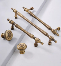 Load image into Gallery viewer, Mid-Century Antique Bronze Brass Handles, Luxury Vintage Pulls for Cabinets, Drawers &amp; Wardrobes
