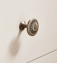 Load image into Gallery viewer, Daisy Shape Antique Bronze Brass Knobs, French Retro Luxury Mid-Century Cabinet &amp; Drawer Handles
