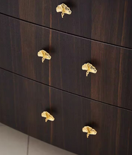 Load image into Gallery viewer, Gold Ginkgo Leaf Brass Handles, Unique Retro Leaf Knobs for Cabinet, Drawer &amp; Wardrobe
