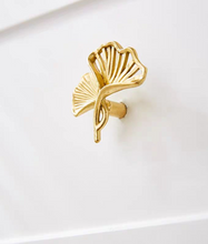 Load image into Gallery viewer, Gold Ginkgo Leaf Brass Handles, Unique Retro Leaf Knobs for Cabinet, Drawer &amp; Wardrobe
