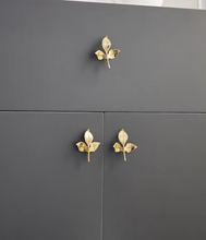 Load image into Gallery viewer, Nordic Luxury Gold Olive Leaf Brass Handles, Modern Leaf Knobs for Cabinet, Drawer &amp; Wardrobe
