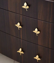 Load image into Gallery viewer, Nordic Luxury Gold Olive Leaf Brass Handles, Modern Leaf Knobs for Cabinet, Drawer &amp; Wardrobe
