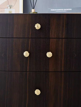 Load image into Gallery viewer, Premium Antique Bronze Lotus Leaf Brass Knobs, New Chinese Retro Single Hole Handles for Cabinets &amp; Drawers
