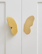 Load image into Gallery viewer, Nordic Butterfly Brass Self-Adhesive Handles, No Punch Black &amp; White Sticky Knobs for Drawer &amp; Wardrobe
