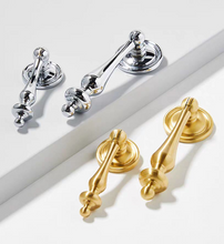Load image into Gallery viewer, Silver French Brass Handles, Retro Luxury Hardware for Cabinet, Drawer &amp; Wardrobe
