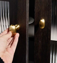 Load image into Gallery viewer, Gold Pigeon Egg Brass Knobs, French Vintage Small Handles for Cabinet, Drawer &amp; Wardrobe
