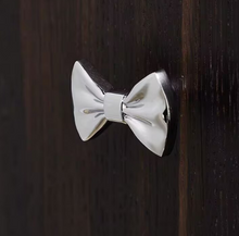 Load image into Gallery viewer, Silver French Bowknot Brass Knobs, Cute Handles for Cabinet, Drawer &amp; Kids Wardrobe
