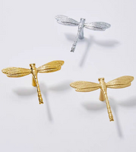 Load image into Gallery viewer, Gold Dragonfly Brass Knobs, Unique Luxury Handles for Cabinet, Drawer and Wine Cabinet
