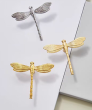 Load image into Gallery viewer, Gold Dragonfly Brass Knobs, Unique Luxury Handles for Cabinet, Drawer and Wine Cabinet

