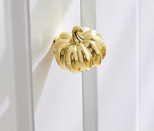 Load image into Gallery viewer, Gold Pumpkin Brass Knobs, Cute Luxury Handles for Cabinet, Drawer and Bedside Table
