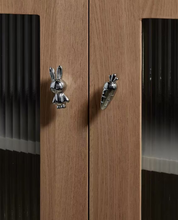 Load image into Gallery viewer, Rabbit &amp; Carrot Brass Handles, Silver &amp; Bronze Knobs for Kids Cabinet, Drawer &amp; Shoe Cabinet
