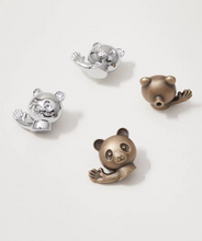 Load image into Gallery viewer, Bear Shaped Brass Knobs, Bronze &amp; Silver Single Hole Retro Handles for Cabinet &amp; Kids Furniture
