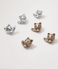Load image into Gallery viewer, Bear Shaped Brass Knobs, Bronze &amp; Silver Single Hole Retro Handles for Cabinet &amp; Kids Furniture
