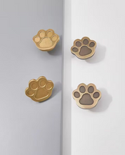 Load image into Gallery viewer, Antique Brass Cat Paw Brass Knobs, Lovely Single Hole Handles for Kids Furniture
