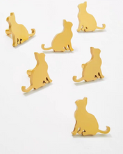 Load image into Gallery viewer, Gold Cat Brass Knobs, Lovely Creative Handles for Cabinet and Drawers

