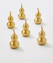 Load image into Gallery viewer, Gold Gourd Shaped Brass Knobs, Chinese Style Single Hole Handles for Cabinet &amp; Wardrobe
