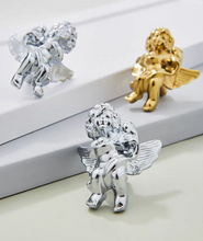 Load image into Gallery viewer, Gold Angel Brass Knobs, Elegant Nordic Single Hole Handles for Cabinet and Wardrobe Drawers
