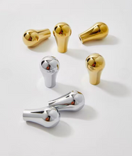 Load image into Gallery viewer, Silver Water Drop Brass Knobs, Modern French Single Hole Small Handles for Cabinets, Drawers and Wardrobes

