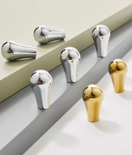 Load image into Gallery viewer, Silver Water Drop Brass Knobs, Modern French Single Hole Small Handles for Cabinets, Drawers and Wardrobes
