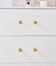 Load image into Gallery viewer, Luxury Gold Brass Single Hole Knobs, Elegant French European Small Handles for Cabinets, Drawers, Wardrobes and Shoe Cabinets
