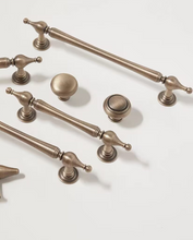 Load image into Gallery viewer, French Antique Brass Long Brass Handles, Retro Mid Century Minimalist Pulls for Cabinet, Drawer and Wardrobe
