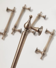 Load image into Gallery viewer, French Antique Brass Long Brass Handles, Retro Mid Century Minimalist Pulls for Cabinet, Drawer and Wardrobe
