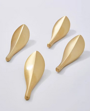 Load image into Gallery viewer, Gold Loquat Leaf Shaped Brass Handles, Creative Nordic Knobs for Cabinets, Drawers and Wardrobes

