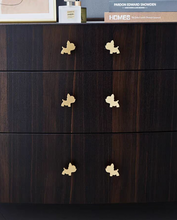 Load image into Gallery viewer, Gold Puppy Shape Brass Knobs, Lovely Minimalist Animal Handles for Children's Room Drawers and Cabinets
