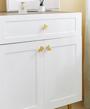 Load image into Gallery viewer, Gold Puppy Shape Brass Knobs, Lovely Minimalist Animal Handles for Children's Room Drawers and Cabinets
