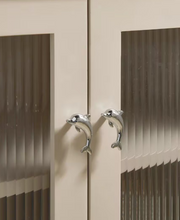 Load image into Gallery viewer, Designer Dolphin Wave Brass Knobs, Lovely Animal Small Handles for Children’s Wardrobes, Drawers and Cabinets
