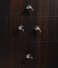 Load image into Gallery viewer, Designer Dolphin Wave Brass Knobs, Lovely Animal Small Handles for Children’s Wardrobes, Drawers and Cabinets
