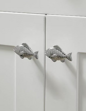 Load image into Gallery viewer, Gold &amp; Silver Cat and Fish Brass Knobs, Lovely Cartoon Animal Small Handles for Children’s Wardrobes, Drawers and Cabinets
