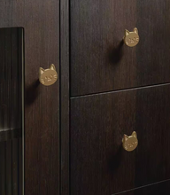 Load image into Gallery viewer, Gold &amp; Silver Cartoon Cat Brass Knobs, Lovely Animal Small Handles for Children’s Wardrobes, Drawers and Cabinets
